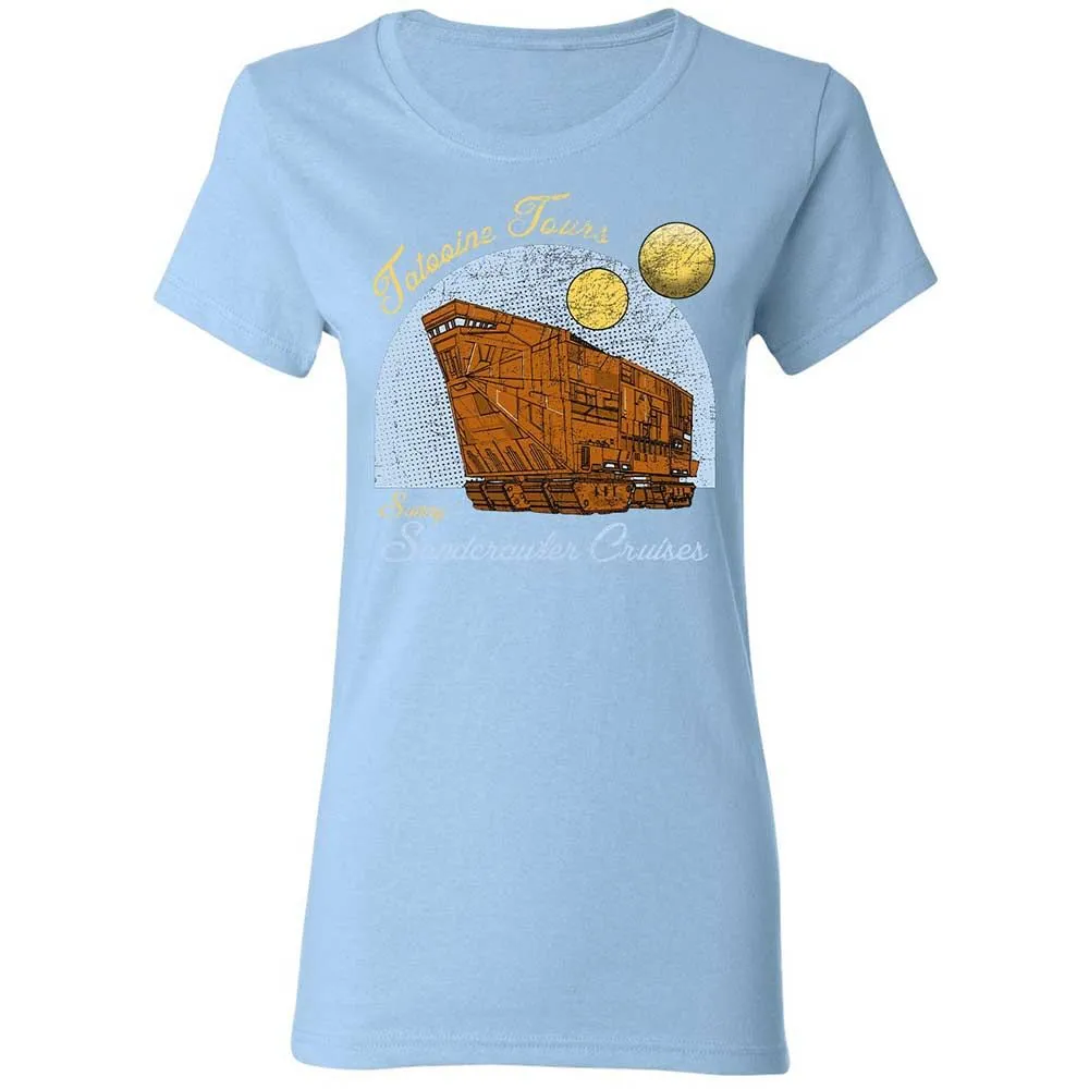 Women's T-Shirt - B8P81X5G - Light Blue - 13