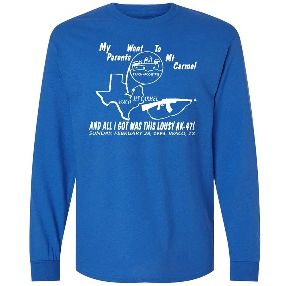 Long Sleeve T-Shirt - ZVXC6RHC - Royal - 3