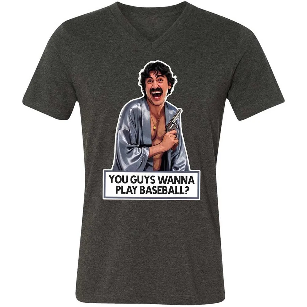 Unisex V-Neck T-Shirt - 66FJ7ARY - Dark Grey Heather - 9