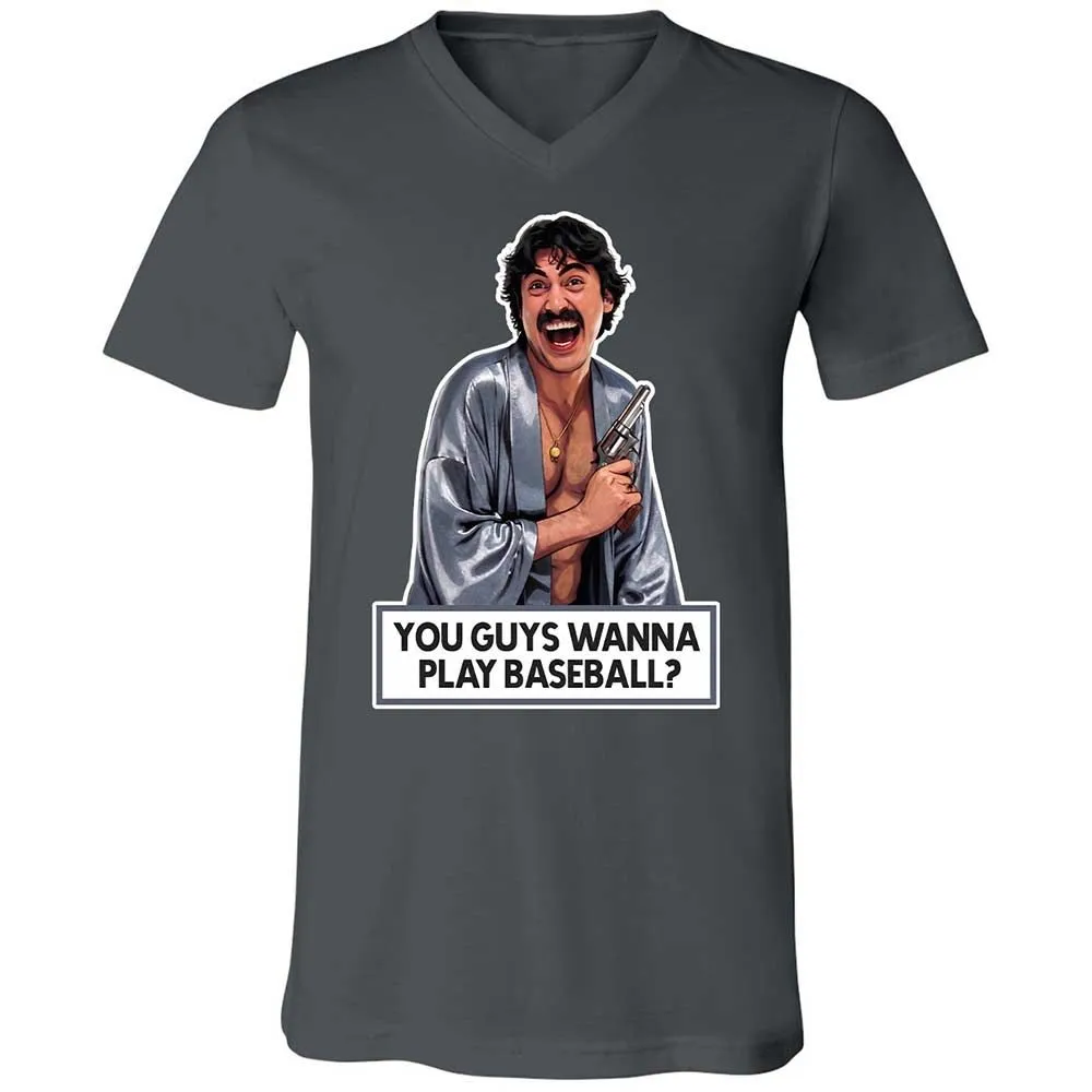 Unisex V-Neck T-Shirt - 66FJ7ARY - Asphalt - 13