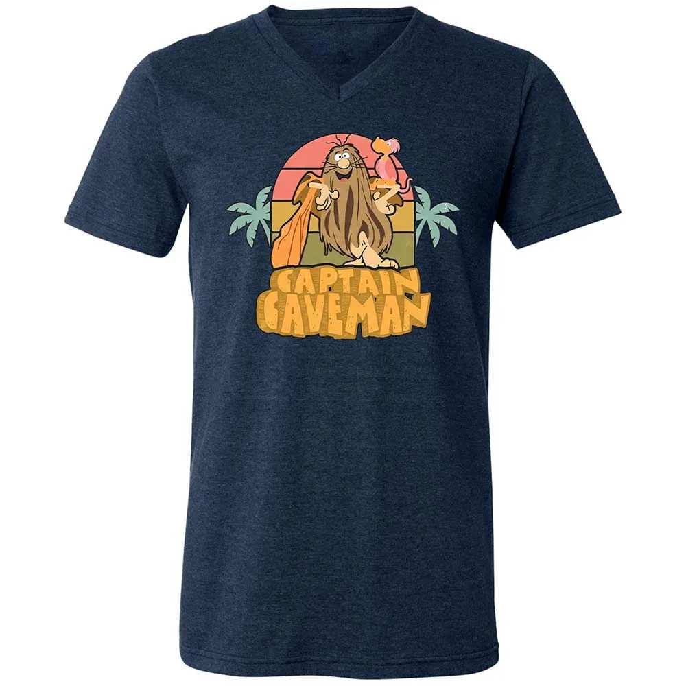 Unisex V-Neck T-Shirt - FFD6YE24 - Heather Navy - 3