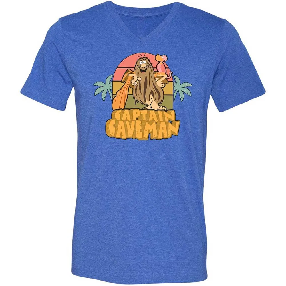 Unisex V-Neck T-Shirt - FFD6YE24 - Heather True Royal - 5