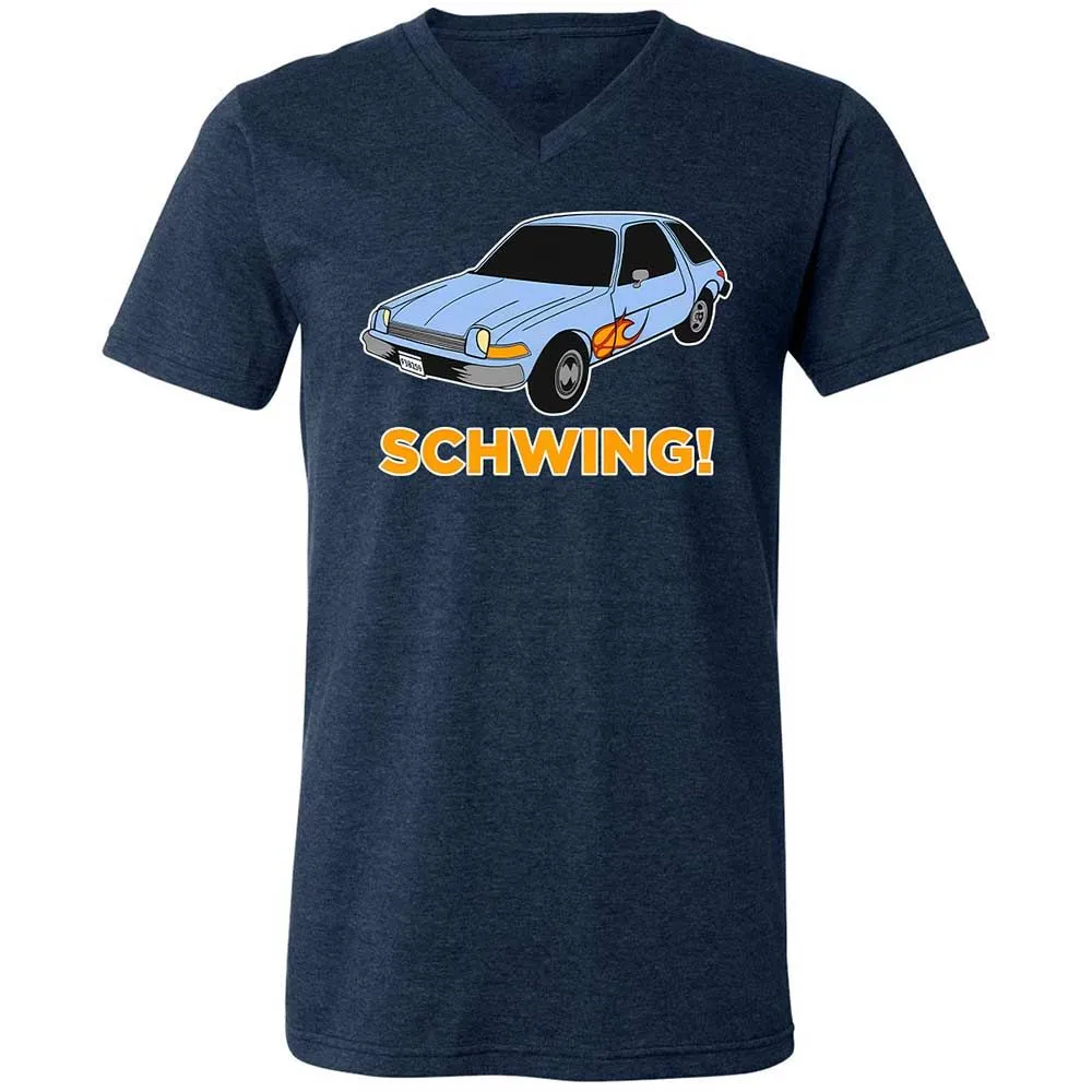 Unisex V-Neck T-Shirt - JB2PHA2D - Heather Navy - 3
