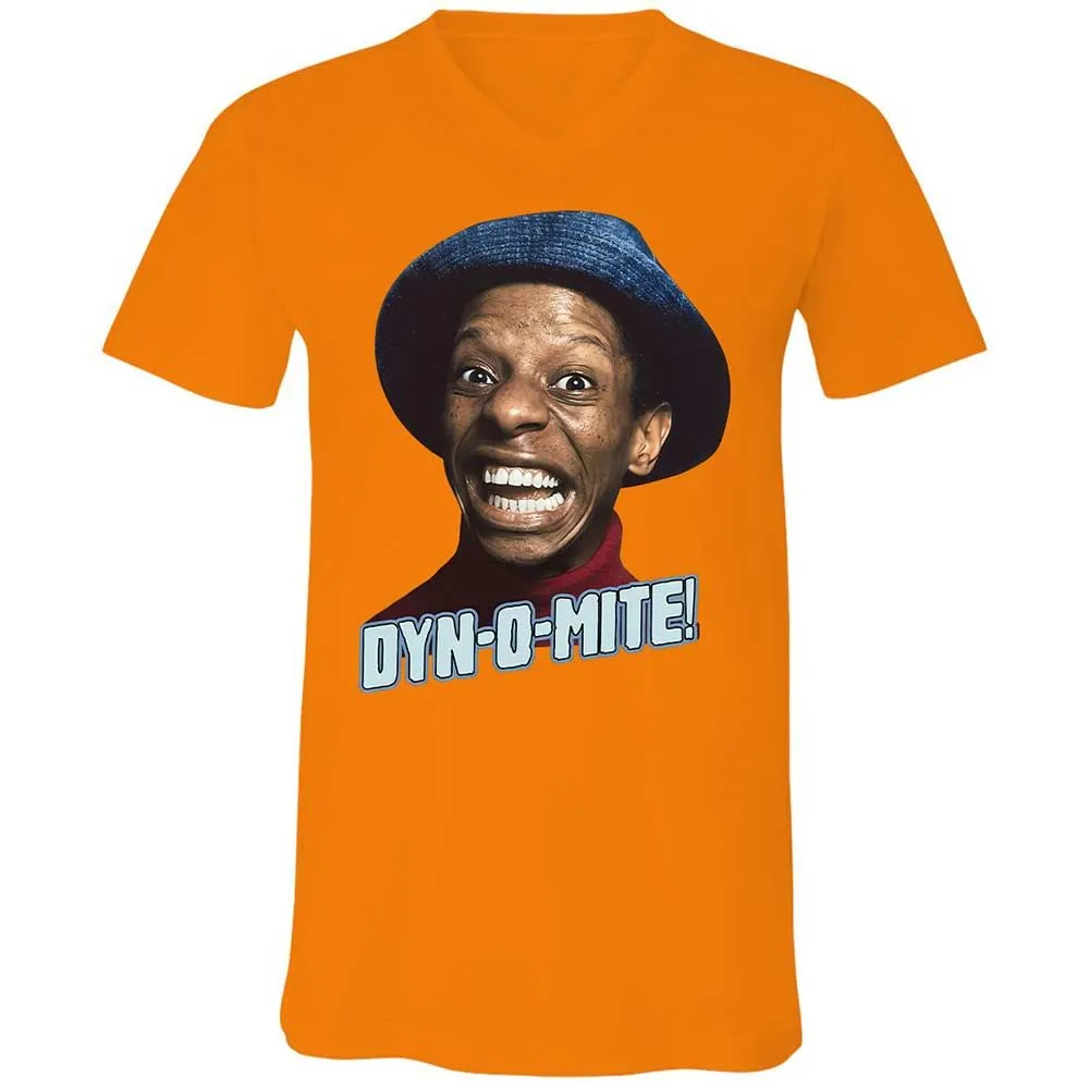 Unisex V-Neck T-Shirt - CCQ7XMJN - Orange - 12