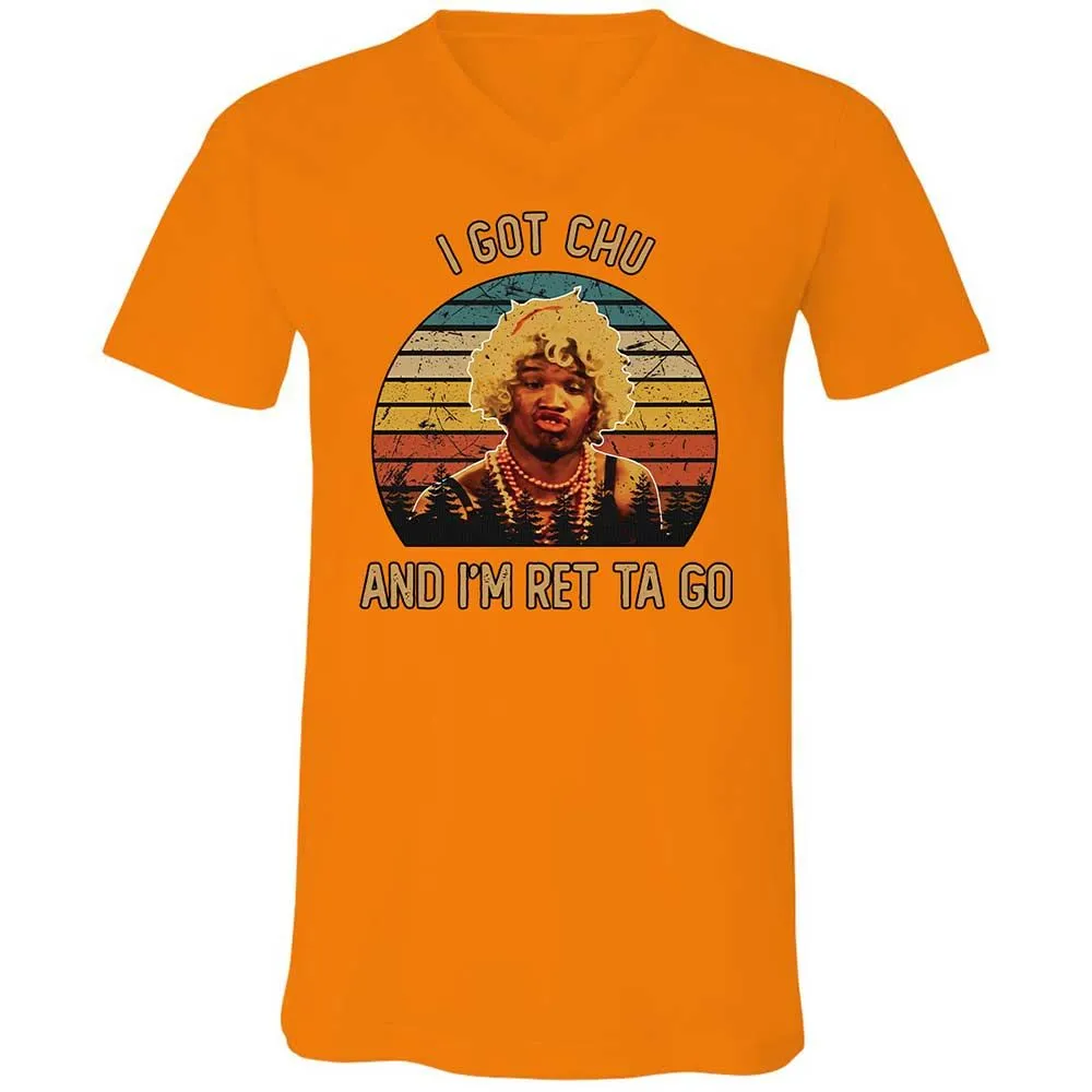 Unisex V-Neck T-Shirt - EQUHXVLX - Orange - 12