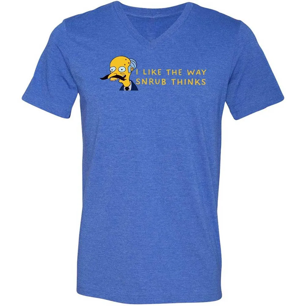 Unisex V-Neck T-Shirt - S1VR2LWG - Heather True Royal - 5