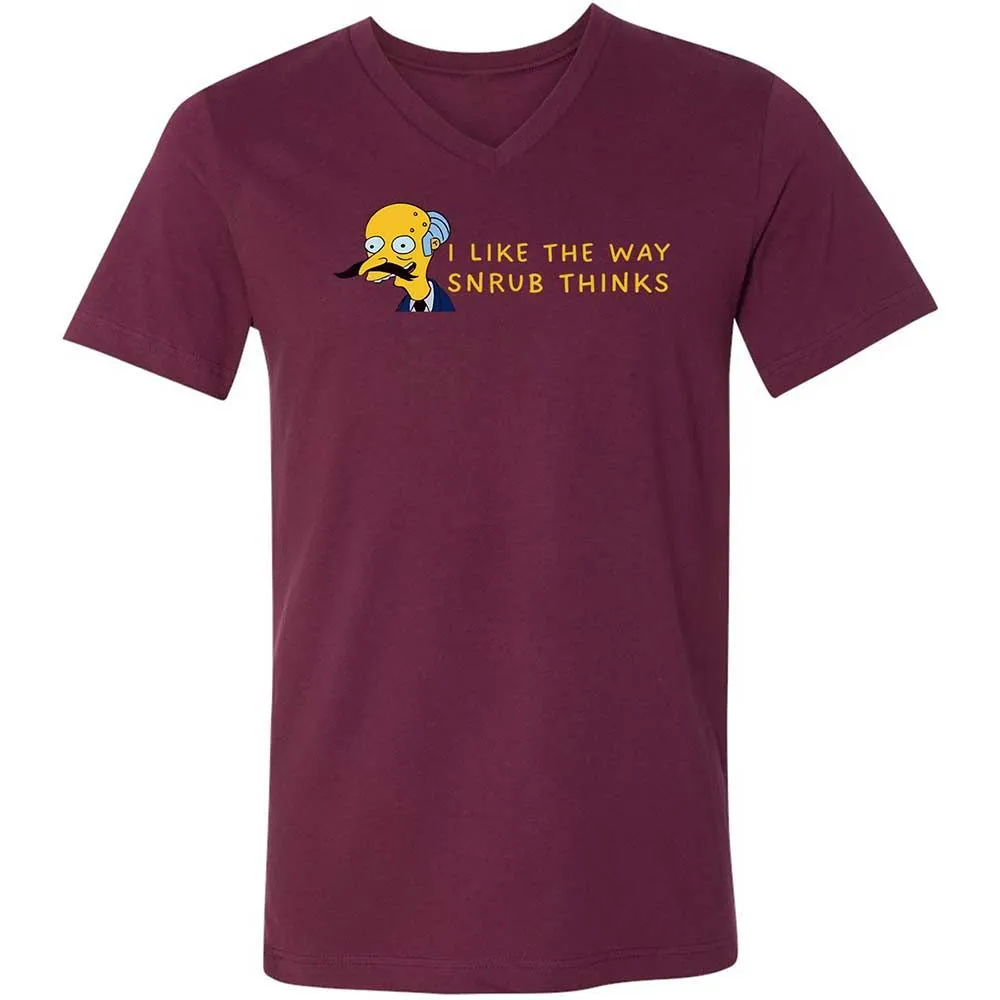 Unisex V-Neck T-Shirt - S1VR2LWG - Maroon - 8
