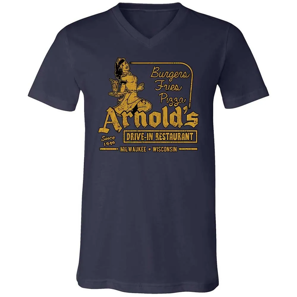 Unisex V-Neck T-Shirt - FBBYRD4L - Navy - 2