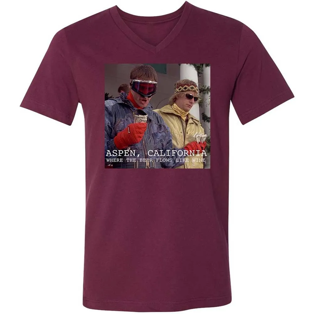 Unisex V-Neck T-Shirt - 5SSETNZZ - Maroon - 8