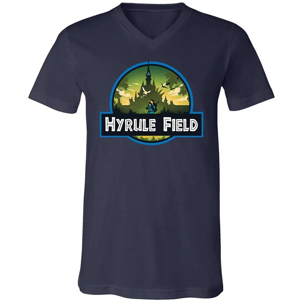 Unisex V-Neck T-Shirt - H89LA6DW - Navy - 2