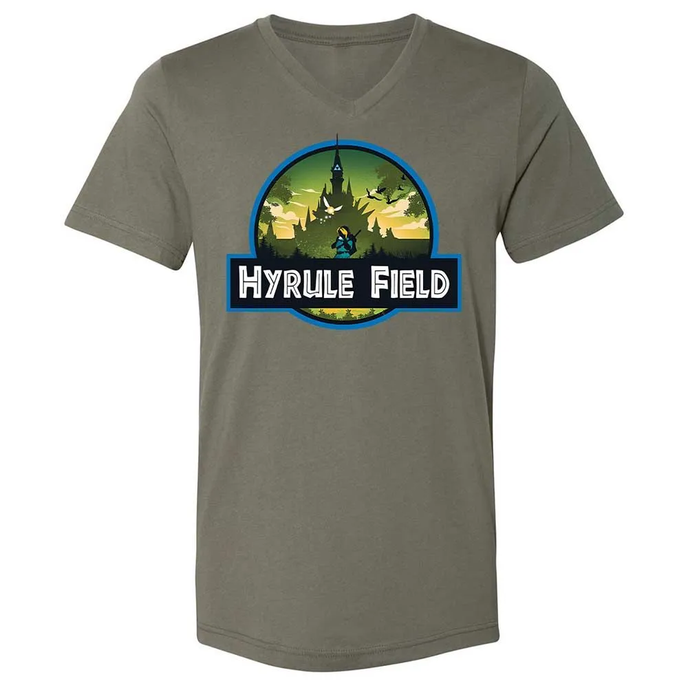 Unisex V-Neck T-Shirt - H89LA6DW - Military Green - 11