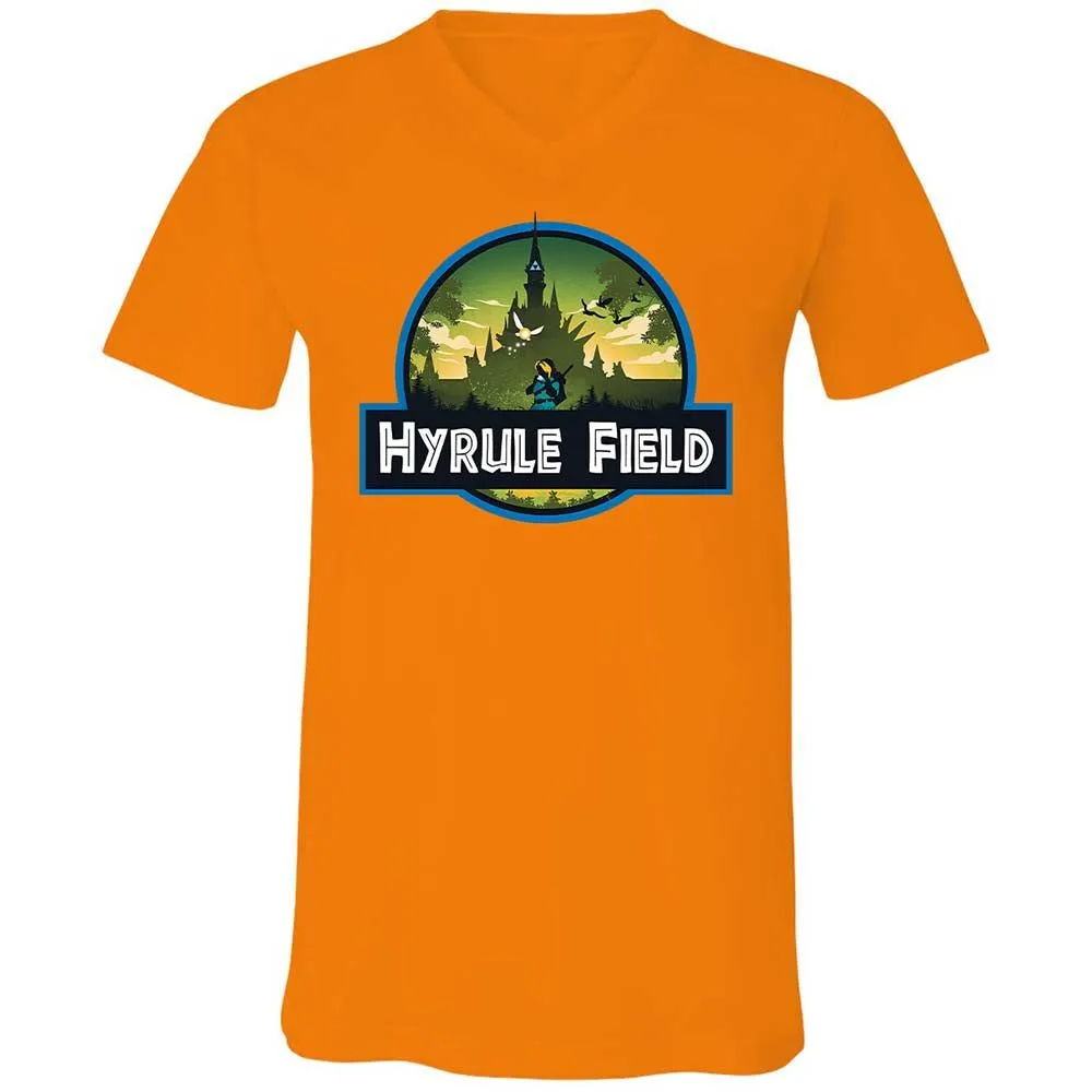 Unisex V-Neck T-Shirt - H89LA6DW - Orange - 12