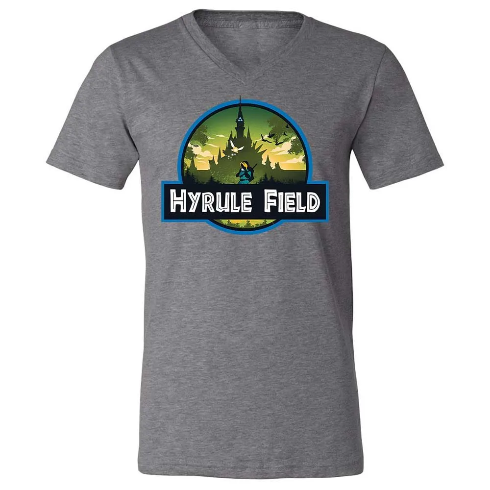 Unisex V-Neck T-Shirt - H89LA6DW - Deep Heather - 14