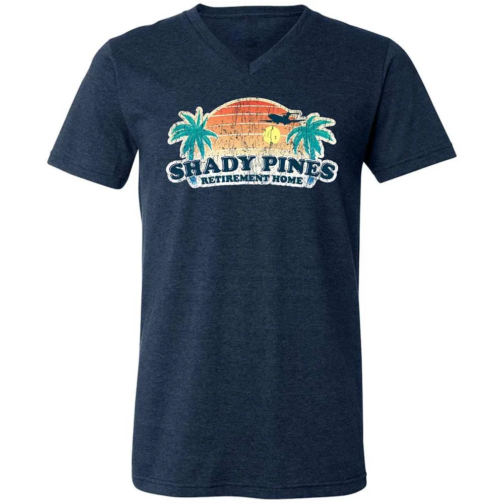 Unisex V-Neck T-Shirt - E35MQKQS - Heather Navy - 3