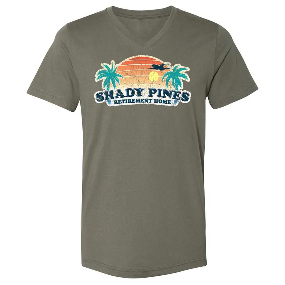 Unisex V-Neck T-Shirt - E35MQKQS - Military Green - 11