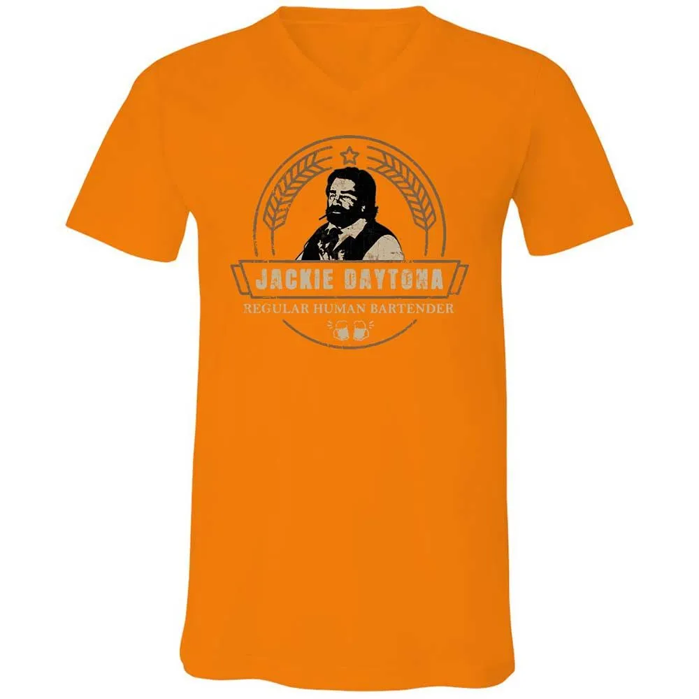 Unisex V-Neck T-Shirt - U41WMN4X - Orange - 12