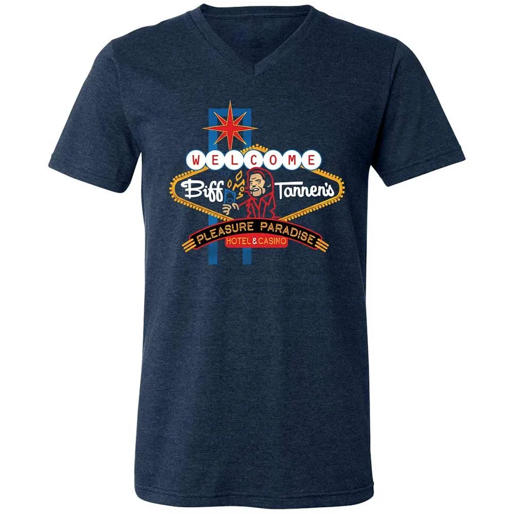 Unisex V-Neck T-Shirt - 65NG5M7V - Heather Navy - 3