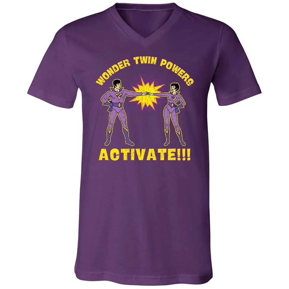 Unisex V-Neck T-Shirt - UQPFUBGY - Team Purple - 10