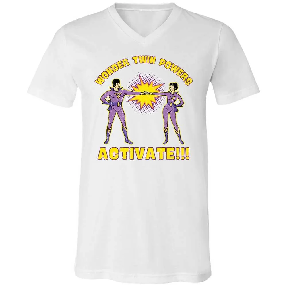 Unisex V-Neck T-Shirt - UQPFUBGY - White - 16