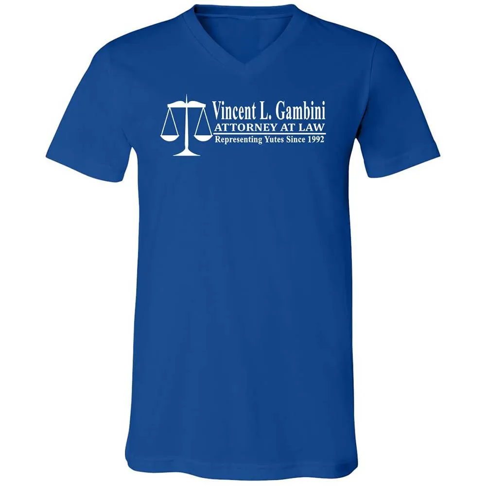 Unisex V-Neck T-Shirt - UN5WVF4K - True Royal - 4