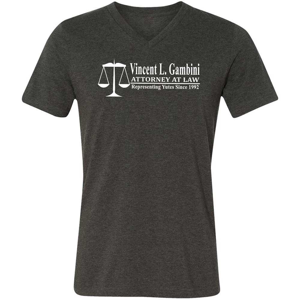 Unisex V-Neck T-Shirt - UN5WVF4K - Dark Grey Heather - 9