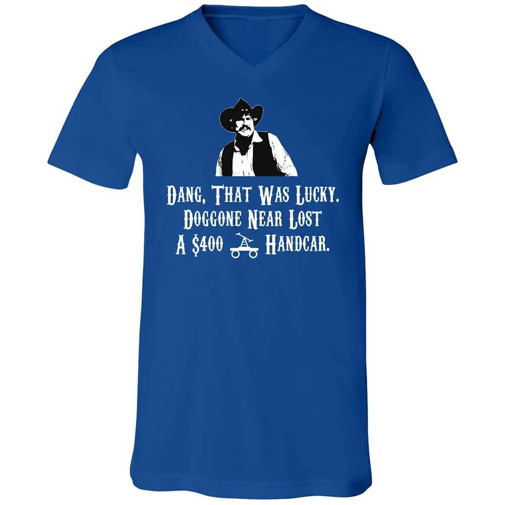 Unisex V-Neck T-Shirt - KBSZ9NKJ - True Royal - 4