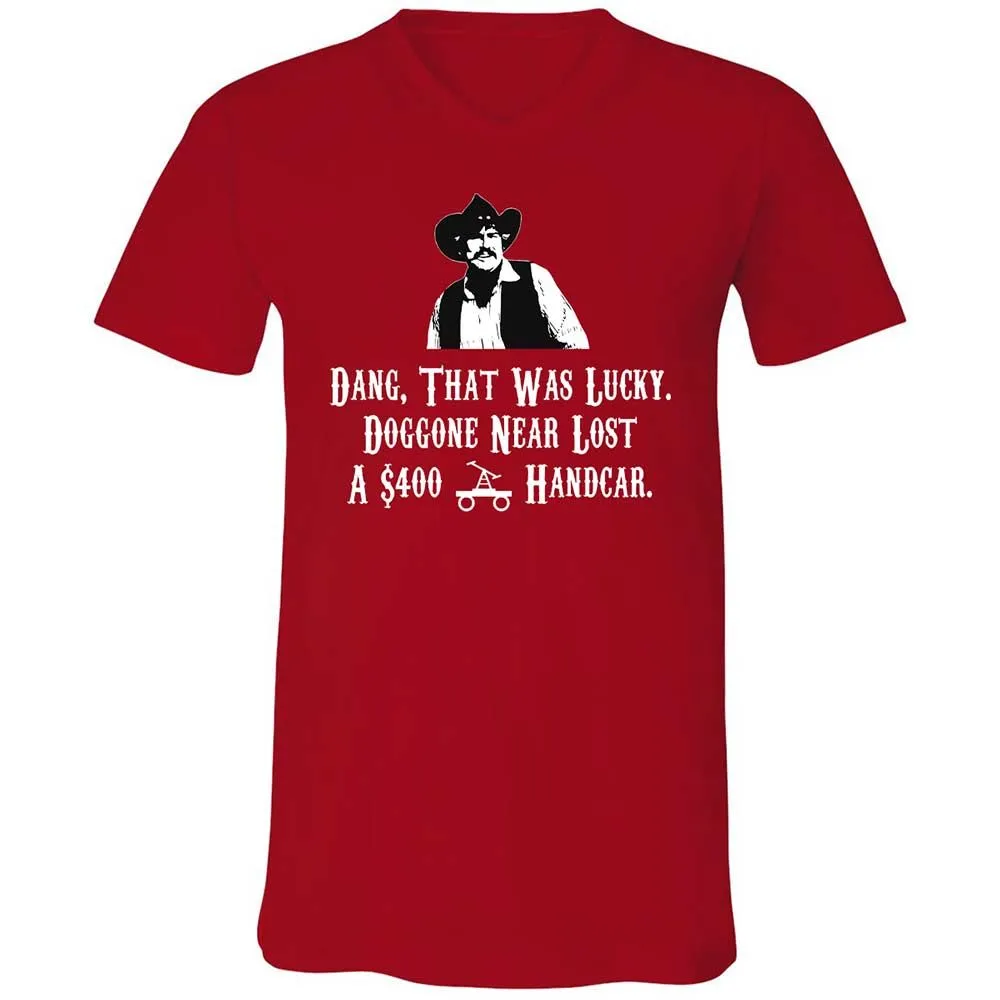 Unisex V-Neck T-Shirt - KBSZ9NKJ - Red - 6