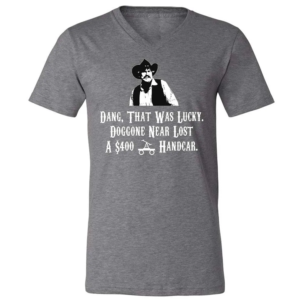 Unisex V-Neck T-Shirt - KBSZ9NKJ - Deep Heather - 14