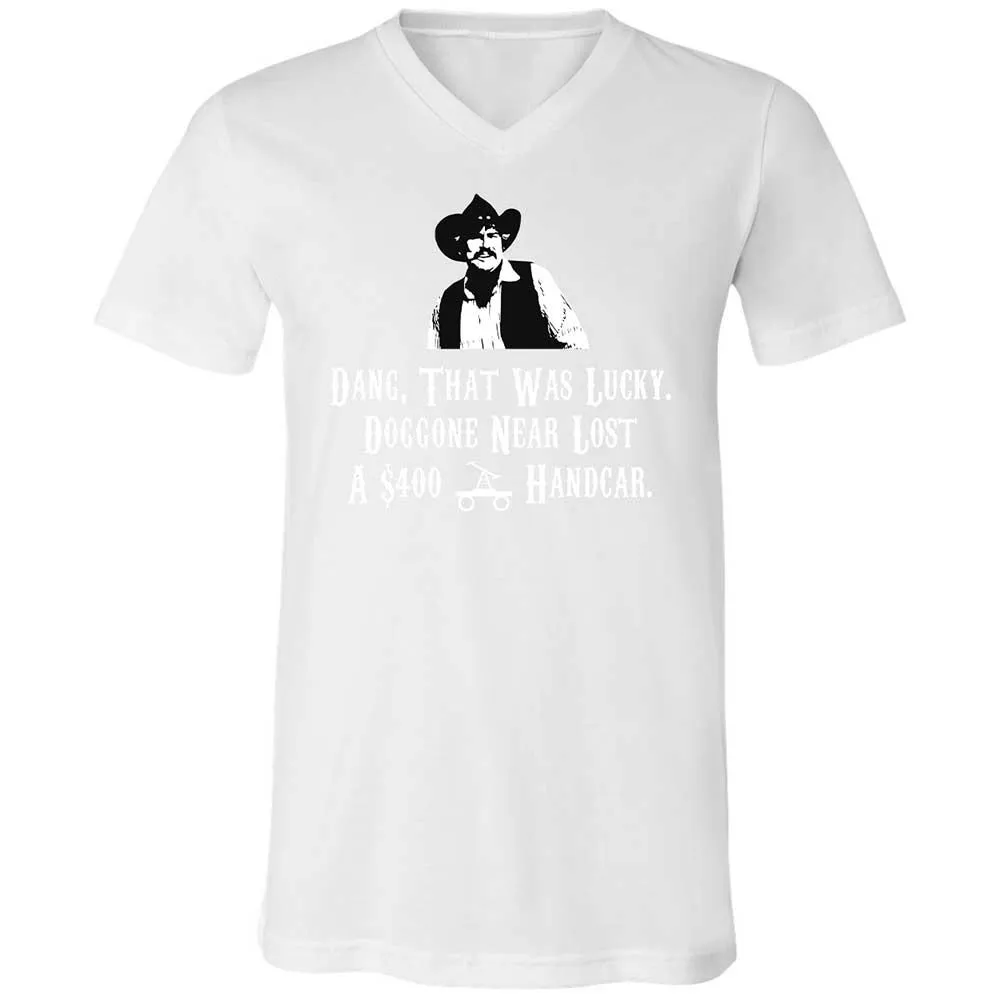 Unisex V-Neck T-Shirt - KBSZ9NKJ - White - 16