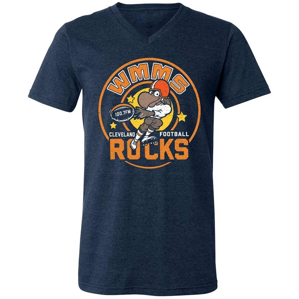 Unisex V-Neck T-Shirt - 2EJG4RFE - Heather Navy - 3
