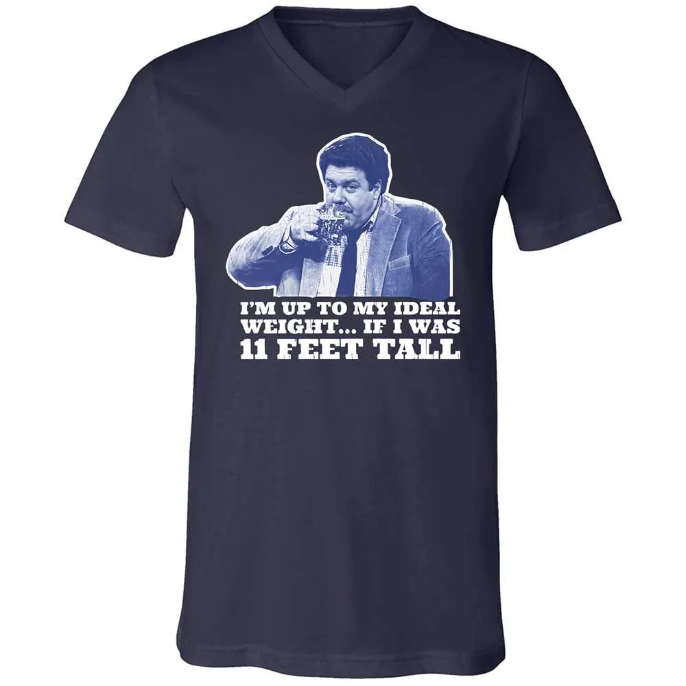 Unisex V-Neck T-Shirt - 8XVEJE6Q - Navy - 2