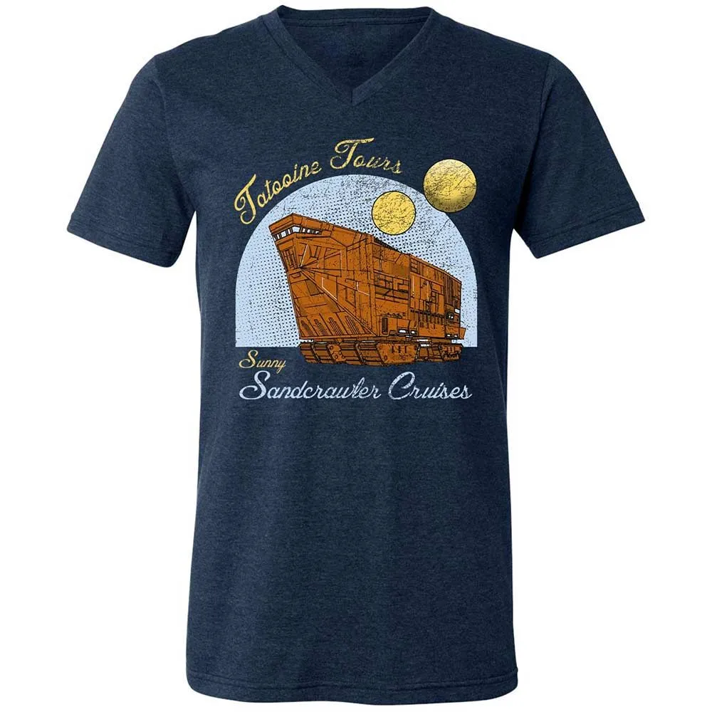 Unisex V-Neck T-Shirt - M2UJ2328 - Heather Navy - 3