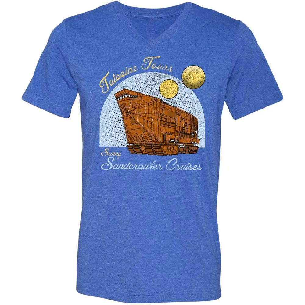 Unisex V-Neck T-Shirt - M2UJ2328 - Heather True Royal - 5