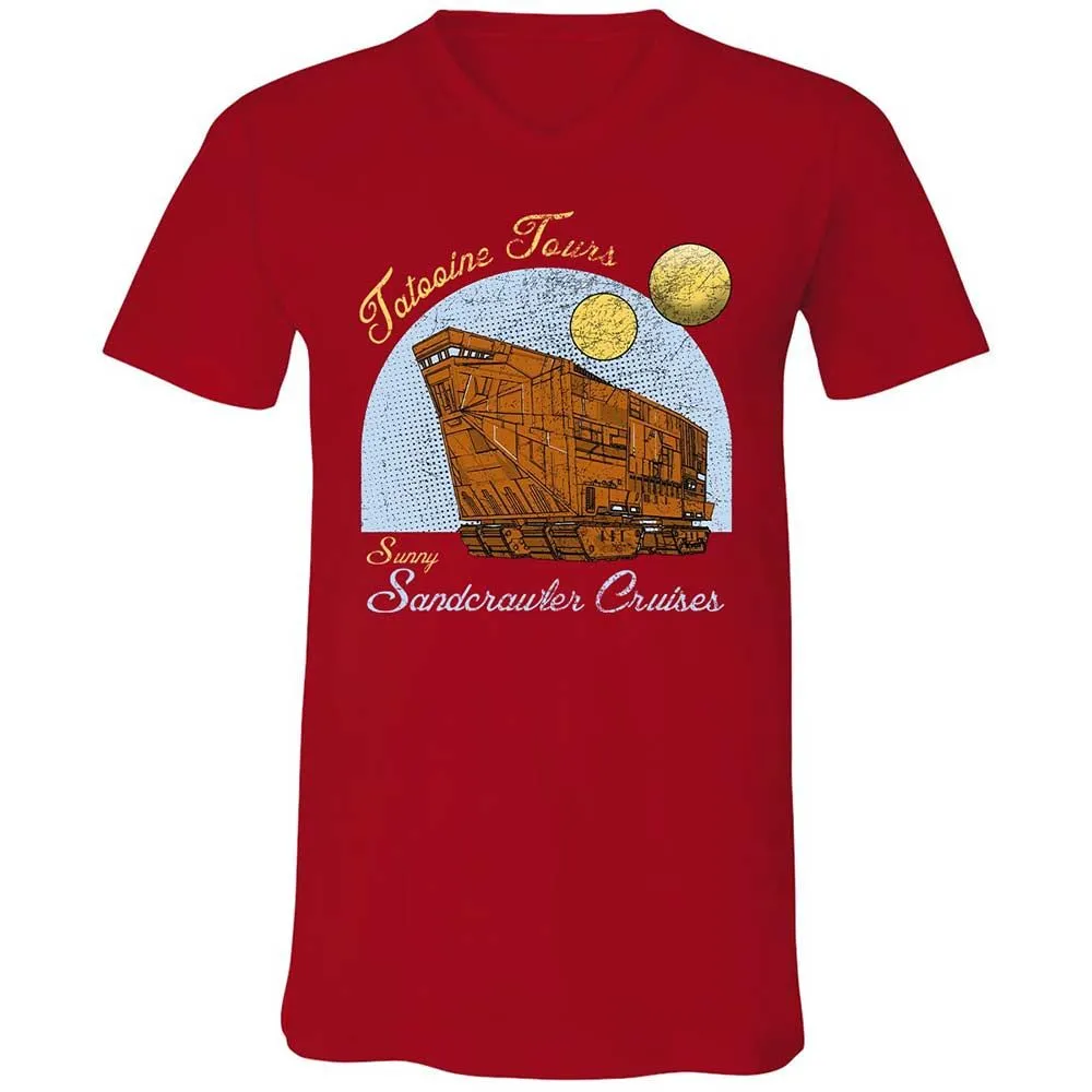 Unisex V-Neck T-Shirt - M2UJ2328 - Red - 6