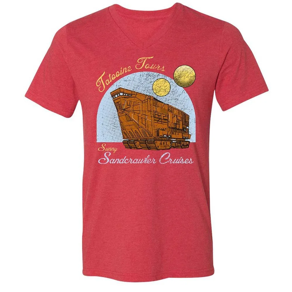 Unisex V-Neck T-Shirt - M2UJ2328 - Heather Red - 7