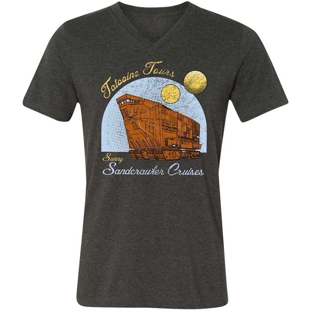 Unisex V-Neck T-Shirt - M2UJ2328 - Dark Grey Heather - 9
