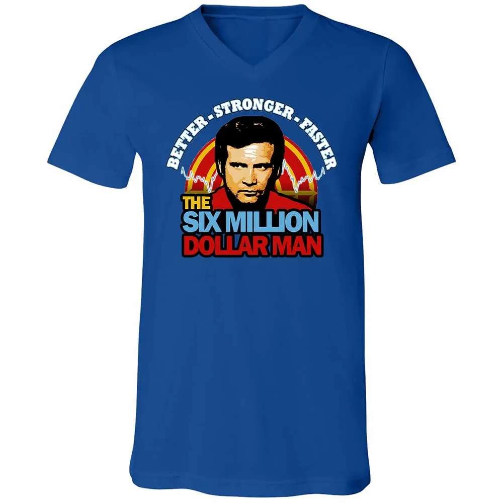 Unisex V-Neck T-Shirt - QSMJH3KN - True Royal - 4