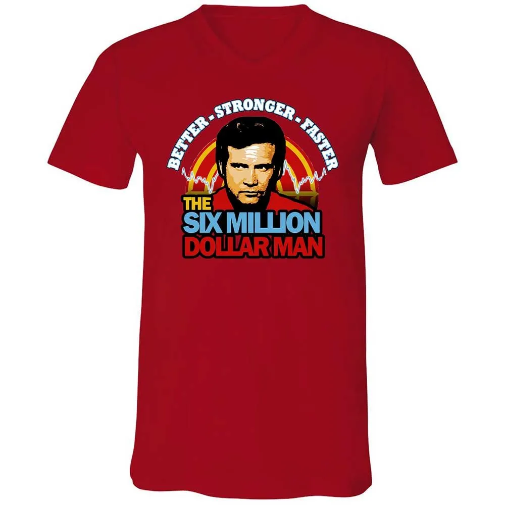 Unisex V-Neck T-Shirt - QSMJH3KN - Red - 6