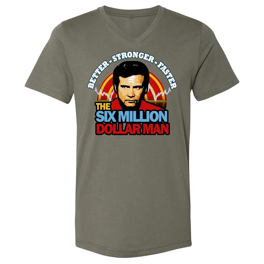 Unisex V-Neck T-Shirt - QSMJH3KN - Military Green - 11