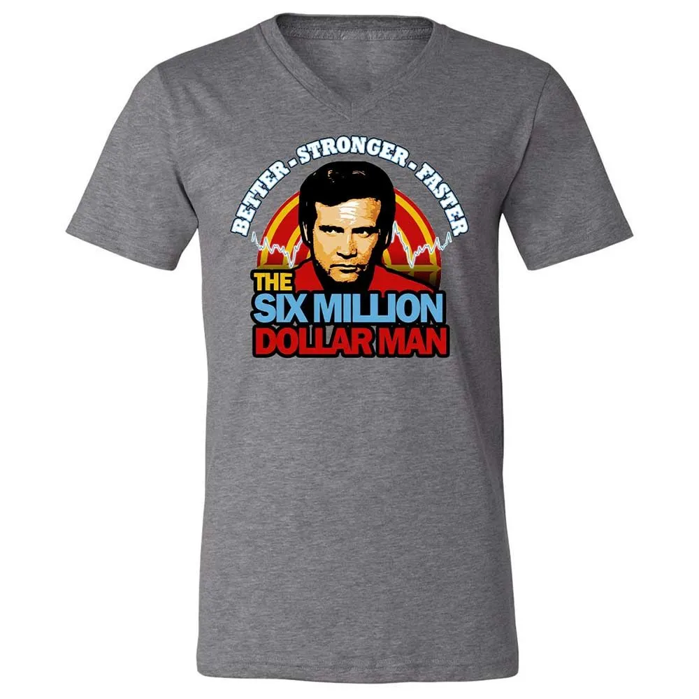 Unisex V-Neck T-Shirt - QSMJH3KN - Deep Heather - 14