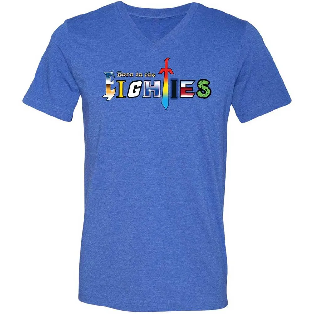 Unisex V-Neck T-Shirt - KYNKF3H1 - Heather True Royal - 5