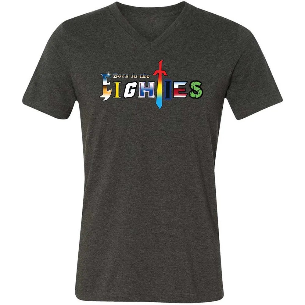 Unisex V-Neck T-Shirt - KYNKF3H1 - Dark Grey Heather - 9