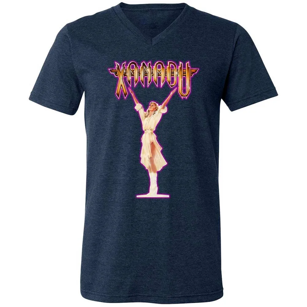 Unisex V-Neck T-Shirt - XQYXHDZV - Heather Navy - 3