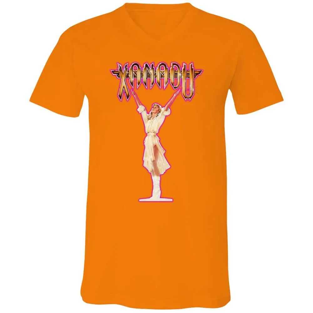 Unisex V-Neck T-Shirt - XQYXHDZV - Orange - 12