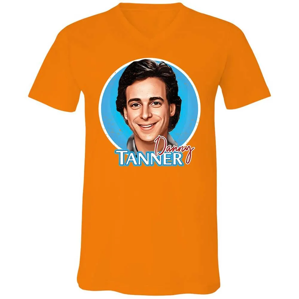 Unisex V-Neck T-Shirt - 9XG6WXZQ - Orange - 12