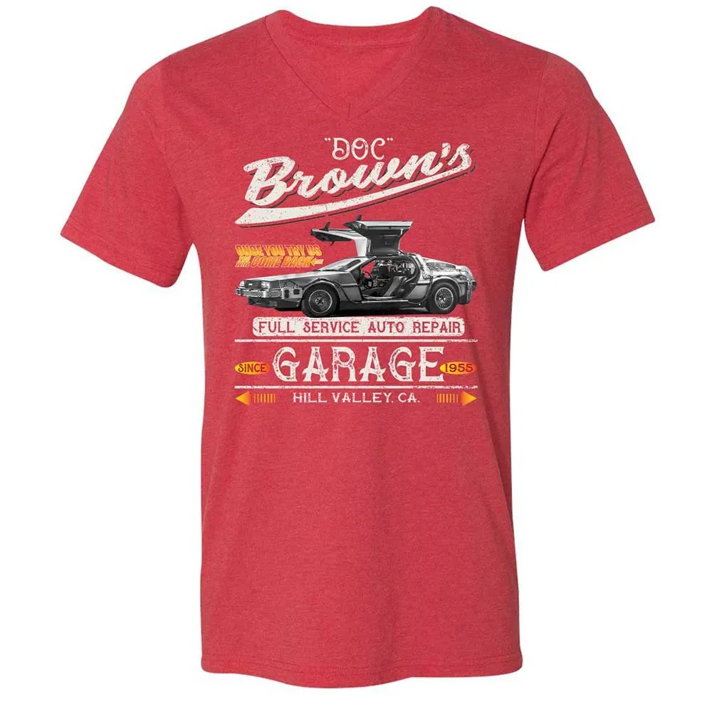 Unisex V-Neck T-Shirt - 4EM6BXVF - Heather Red - 7