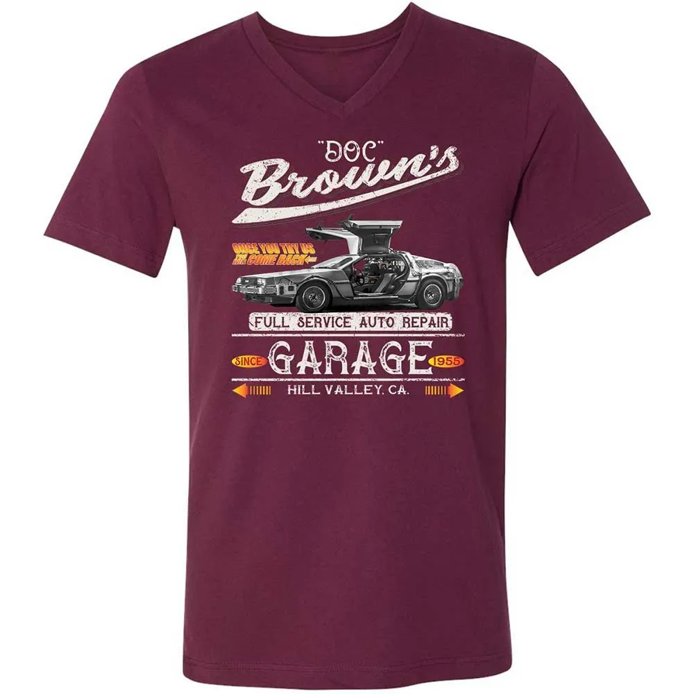 Unisex V-Neck T-Shirt - 4EM6BXVF - Maroon - 8