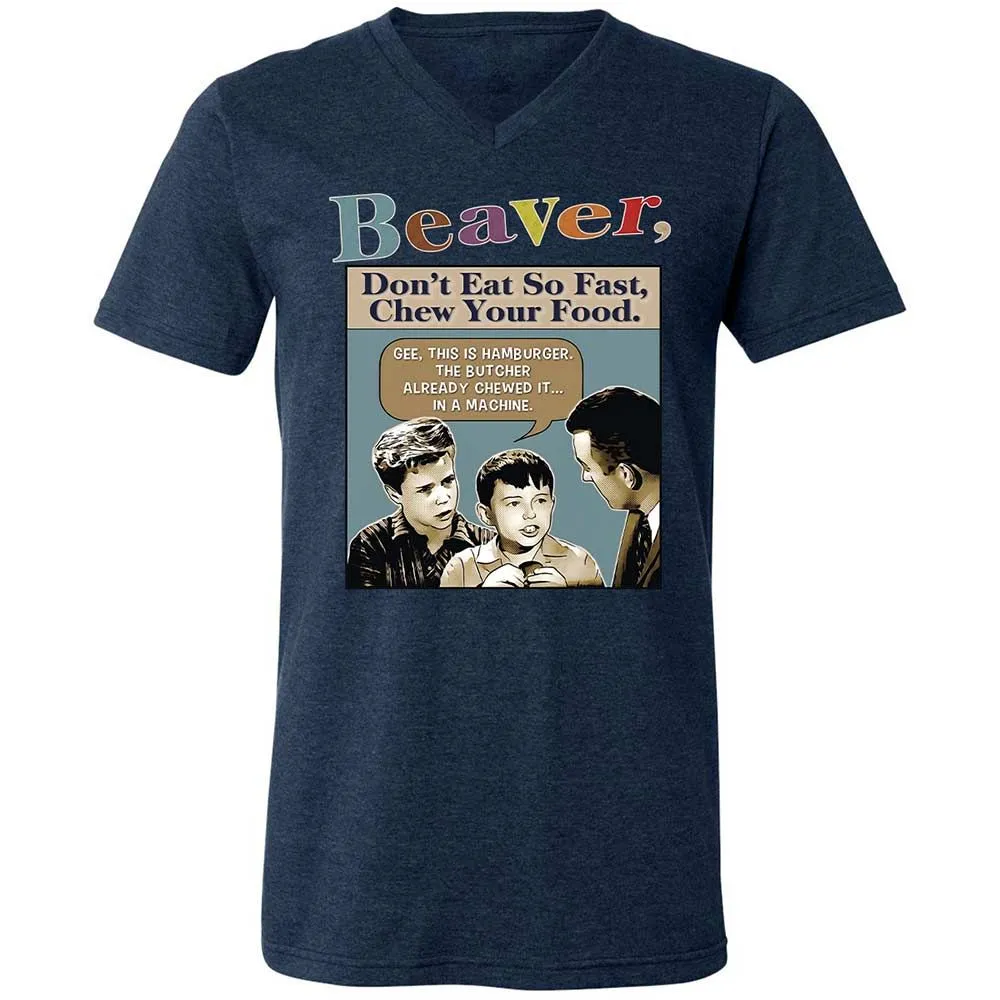 Unisex V-Neck T-Shirt - P4D9LL38 - Heather Navy - 3