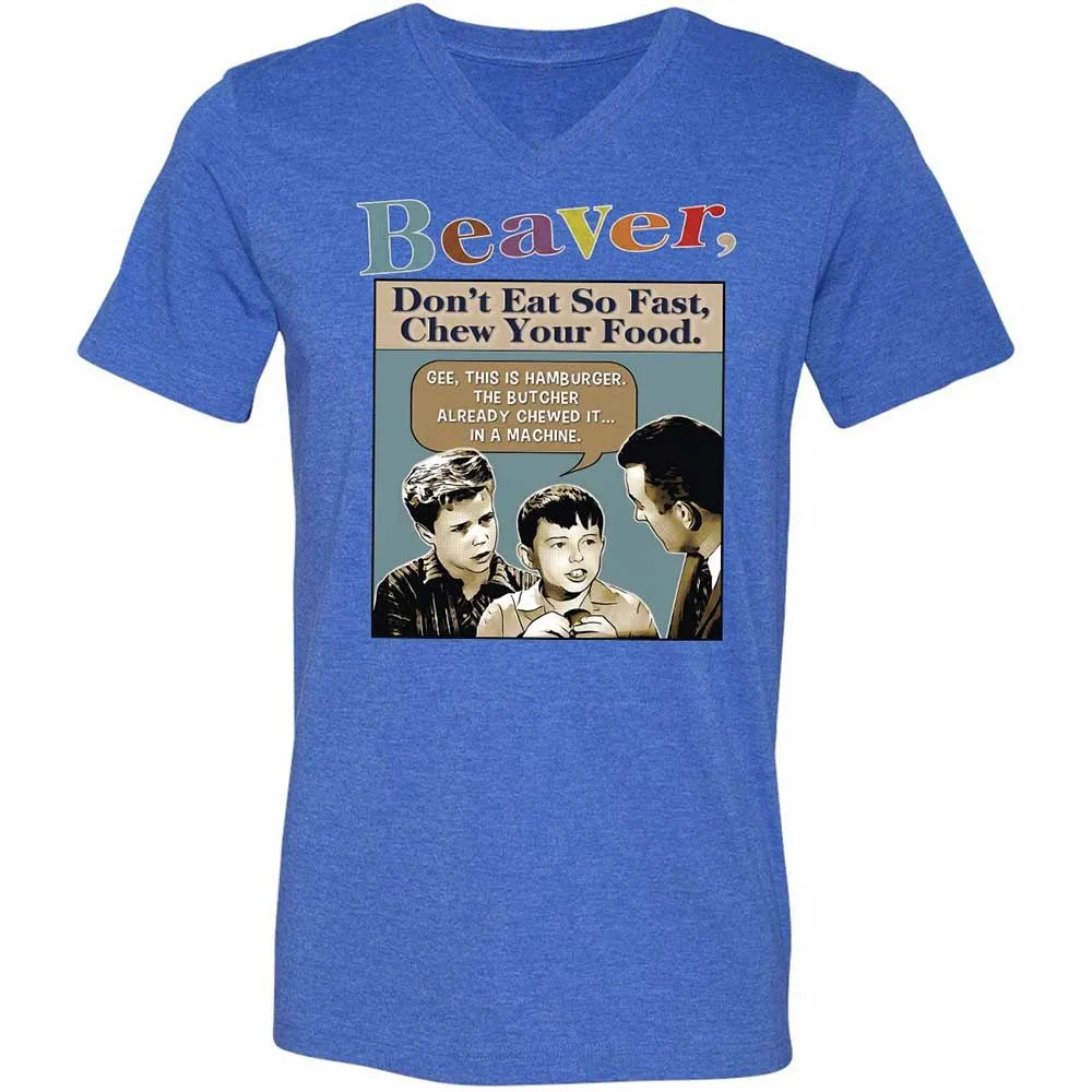Unisex V-Neck T-Shirt - P4D9LL38 - Heather True Royal - 5