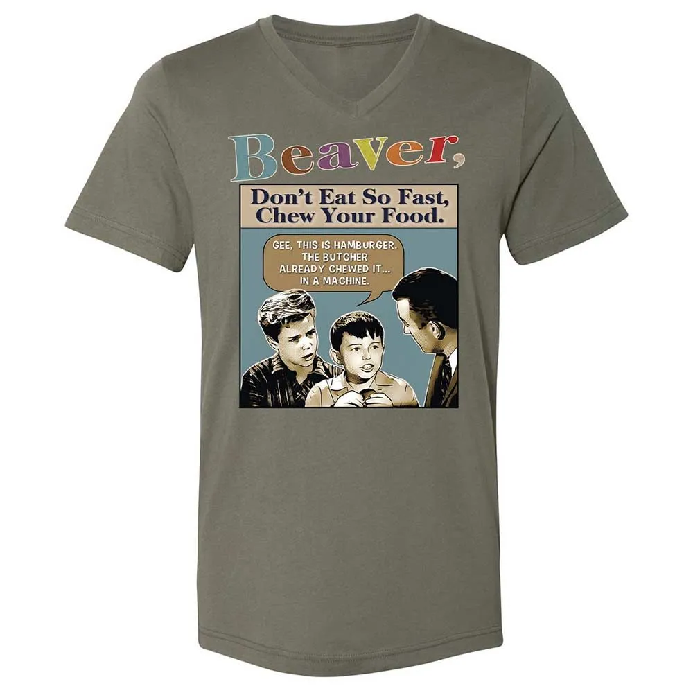 Unisex V-Neck T-Shirt - P4D9LL38 - Military Green - 11